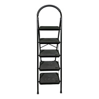 Стремянка с 5-ю широкими ступенями SevenBerg Prima Lux черная 4687202292554