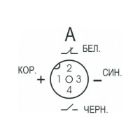 Соединитель кабельный ТЕКО CS S20-8-2 Розетка, Угловой с кабелем, Пластик 4-PINIP67, кабель 2 м, 10-30 DC NO/NC, 00-00023095