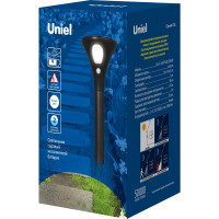 Садовый светильник на солнечной батарее Uniel, с датчиком движения, 1 светодиод. Белый свет. 1*3,7V UL-00009372