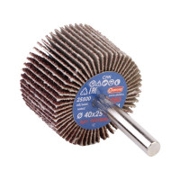 Круг лепестковый абразивный радиальный 40x25 мм, хвостовик 6 мм, P 80 ДИОЛД 90018002