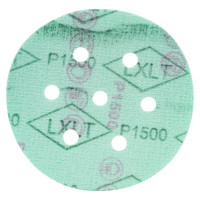 Круг шлифовальный на липучке - зелёный 125 мм, 5 шт, P1500 FASTER TOOLS 8552
