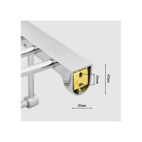 Полка решетчатая для полотенец Solinne Mirror хром B-82718 2552.371