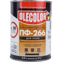 Эмаль для пола OLECOLOR ПФ-266 золотистый, 0.9 кг 4300000265
