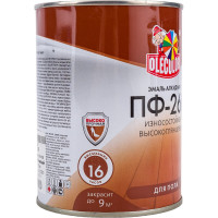 Эмаль для пола OLECOLOR ПФ-266 красно-коричневый, 0.9 кг 4300000272