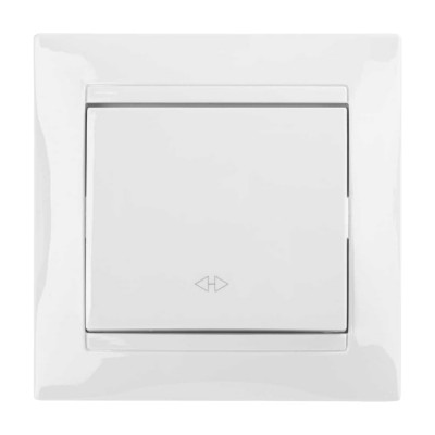 1-клавишный перекрестный выключатель TDM ELECTRIC 10А белый "Лама" SQ1815-0036