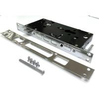 Врезной замок для китайской двери BASARA A18-01 L левый, прямоугольный ригель, CP хром 40012