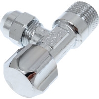 Угловой вентиль с металлической розеткой GROHE 1/2"x3/8", 1 шт. 22018000