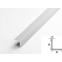 Профиль угловой алюминиевый (5 шт, 30х30х1,5 мм, 2,7 м, анодированный, Серебро) ЛУКА УТ000020836