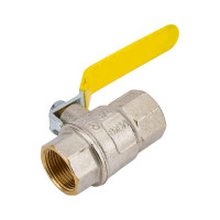 Шаровой кран для газа Tiemme Uragano ВВ, 3/4", желтый рычаг 2210003