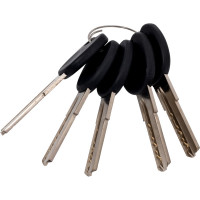Цилиндр PALIDORE 90PC 45/45С ключ/завертка, хром блестящий 98760936