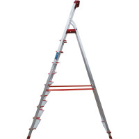 Профессиональная стремянка Новая Высота NV3118, 1x10 ступеней 130 мм, органайзер, Max нагр. 180 кг, 2К башмаки, 3118110