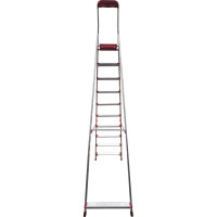 Профессиональная стремянка Новая Высота NV3118, 1x10 ступеней 130 мм, органайзер, Max нагр. 180 кг, 2К башмаки, 3118110