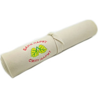 Подстилка ковёр Бацькина Баня Скрутка для бани с вышивкой в ассортименте, белый, 145x50 см 11102