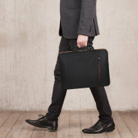 Сумка-портфель с отделением для ноутбука 17.3" BRAUBERG Office, черная, 44x34x6 см 270826
