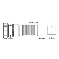 Гофра McAlpine 1 м-50-50/40 MRMF3C