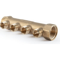 Коллектор латунный PROFACTOR в/н 1" х 4 вых 1/2" нар PF MF 263.4