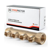 Коллектор латунный PROFACTOR в/н 1" х 4 вых 1/2" нар PF MF 263.4