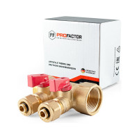 Коллектор с шаровыми кранами PROFACTOR в/н 1" х 2 вых 16 цанга PF MVP 267.2