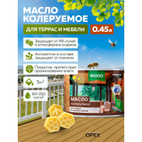 Колеруемое масло для террас и садовой мебели FARBITEX орех, 0.45 л 4300011008