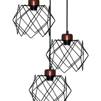 Подвесной светильник ЭЛЕТЕХ Сигма 232 черный муар медь НСБ 01-3x60-163 Е27 ИУ 1005404795