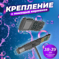 Сменная насадка для швабры из шенилла PERFECTO LINEA серая 44-431020
