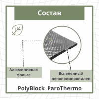Утепление для бань и саун STP PolyBlock ParoThermo упаковка 5 листов 54228