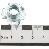 Крыльчатая мебельная забивная гайка DINFIX DIN 1624, оцинкованная, М10, 4 шт. 00-00002846