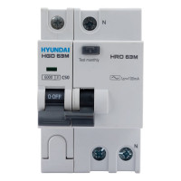 Дифференциальный автомат Hyundai HRO63M 1NG5C0000C 00050G 1п + нейтр., 50A ток, к.з. 13.06.000114