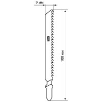 Пилки для лобзика по дереву TDM ELECTRIC HCS, 75х3 мм, быстрый рез, T111C, упаковка 2 штуки, серия "Рубин", арт. SQ1089-0204