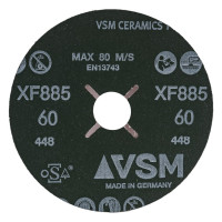 Керамический фибровый диск со шлицами XF885 (50 шт, 125х22 мм, P60) VSM 000704