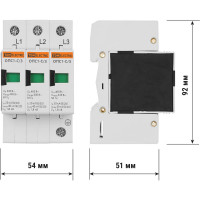 Устройство защиты от импульсных перенапряжений (разрядник) ОПС1-C TDM ELECTRIC 3Р In=20kA Un=400B Im=40kA SQ0201-0007