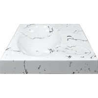 Раковина Azario Carmen 605x602x85 мм, белый мрамор CS 00078503