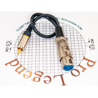 Переход XLR гнездо - RCA штекер Pro Legend позолоченные контакты с кабелем 0.3м, PL2287