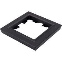 1-местная рамка IEK Brite ip44 ру-1-брч-44 черный BR-M12-44-K02