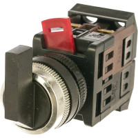 Переключатель на 3 положения, черный I-O-II 1з+1p IEK ALCLR-22 BSW10-ALCLR-3-K02