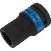 Торцевая ударная глубокая шестигранная головка 1", 27мм KING TONY 843527M