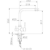 Смеситель для кухни с подключением к фильтру с питьевой водой Lemark Expert LM5060S