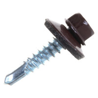 Кровельный саморез Качественный КРЕПЕЖ коричневый RAL 8017, 5.5х25 мм, 70 шт 0300125 КЧ