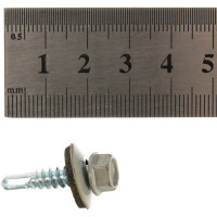 Кровельный саморез крепежная техника серый RAL 7004, 5.5х25 мм, 250 шт 420366 БК