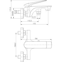 Смеситель Lemark Allegro LM5914CW для ванны LM5914CW