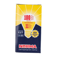 Светодиодная лампа Volpe LED-G45-11W/WW/E27/FR/NR. Форма шар, матовая. UL-00003835
