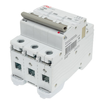 Автоматический выключатель EKF AV-10, 3P, 63A, 10kA, AVERES mcb10-3-63C-av