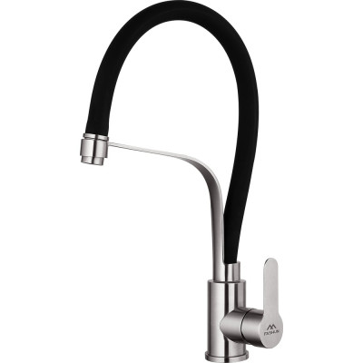 Смеситель для кухни FASHUN мойки из нержавеющей стали с гибким черным изливом A54012-7