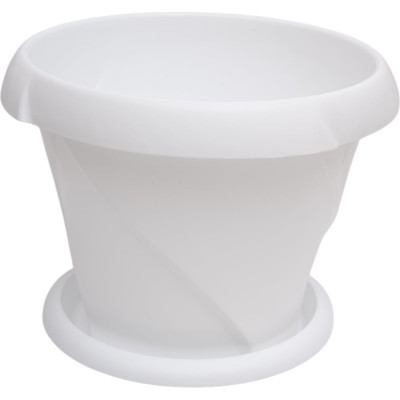 Кашпо с поддонником Martika Флориана 9.2 л, диам. 315 мм, белое С388БEЛ