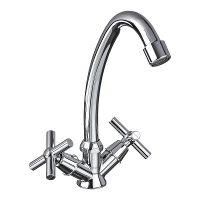 Смеситель для кухни СоюзКран поворотный излив 20см, керам. кран-буксы 1/2 SK01-T217 566-057