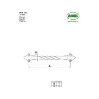 Мебельная ручка Amig мод. 1002-182 tirador 6910