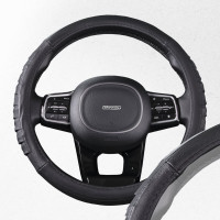 Оплетка SKYWAY Real-5 М, черная, натуральная кожа S01108008