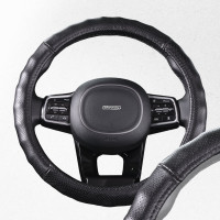 Оплетка SKYWAY Real-4 М, черная, натуральная кожа S01108007