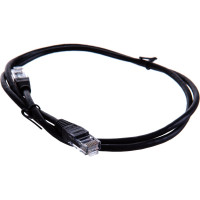 Патч-корд TWT RJ45-RJ45, 4 пары, UTP, категория 5е, 1 м, черный, 45-45-1.0-BK