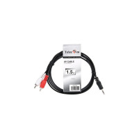Соединительный кабель Telecom 3.5 Jack M-2xRCA M, стерео, аудио, 1.5м TAV7183-1.5M
